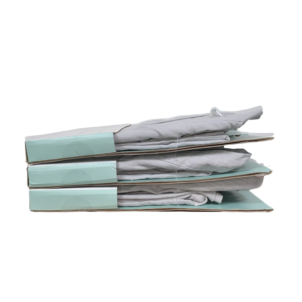 Gray Organic Cotton & Linen Blend Kimono Robe. - Picture 9 of 9